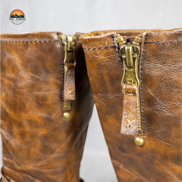 Naturalizer N5 Comfort Balada Womens Boots Brown Leather Buckle Riding Women 8M - Picture 12 of 15